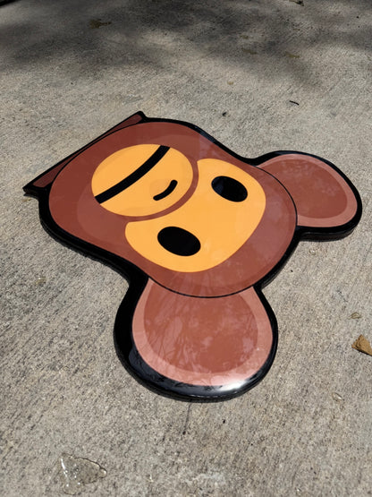 BEARBRICK / BAPE INSPIRED WALL ART - BROWN ('2x2')