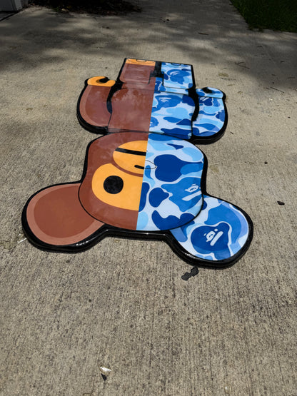 BEARBRICK / BAPE INSPIRED TABLE - BLUE (4'x2')