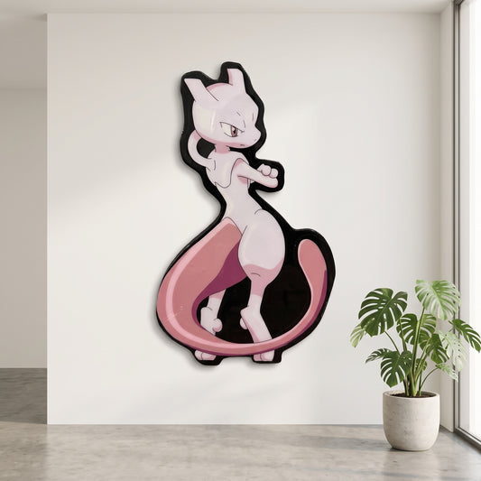 MEWTWO INSPIRED WALL ART (1.5'x1.5')