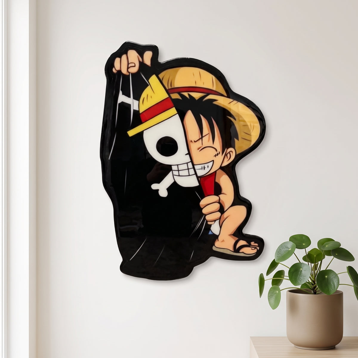 LUFFY PIRATE INSPIRED WALL ART (1.5'x2.5')