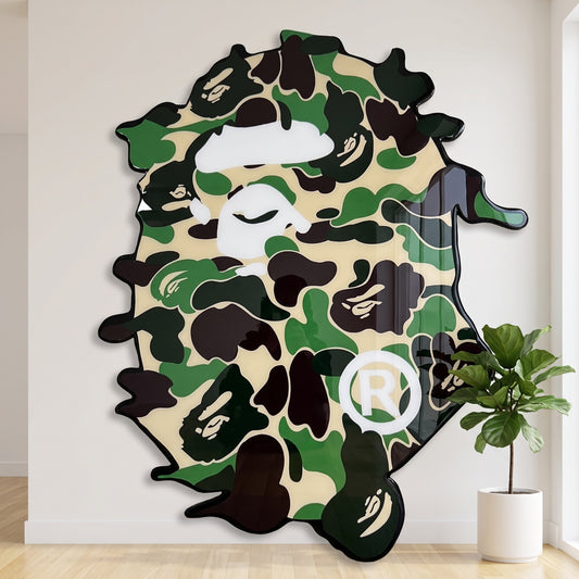 CAMO BAPE INSPIRED WALL ART (2.5'x2')
