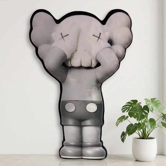 WHITE KAWS INSPIRED WALL ART (2'x4')
