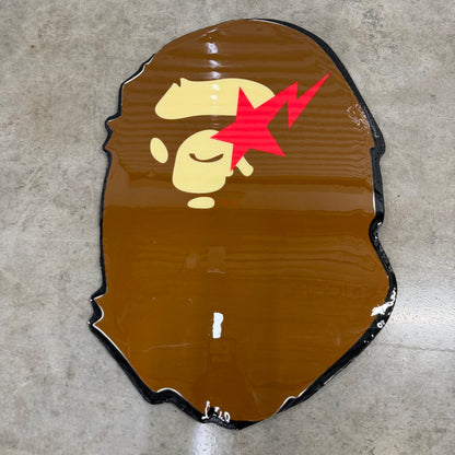 BROWN BAPE INSPIRED WALL ART (2.5'x2')