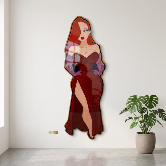 JESSICA RABBIT INSPIRED WALL ART (4'x1.5')