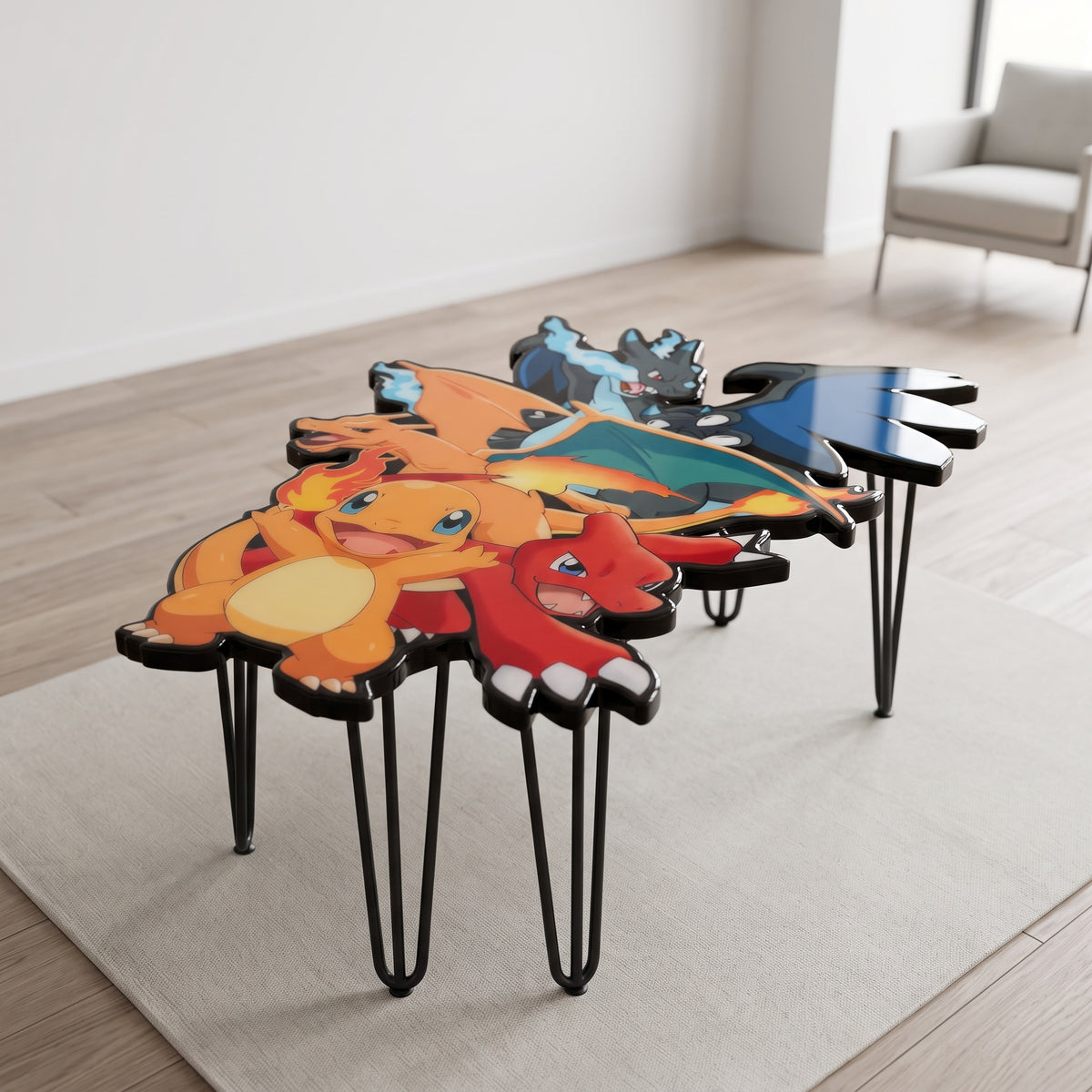 CHARIZARD EVOLUTION INSPIRED TABLE (2'x3.5')