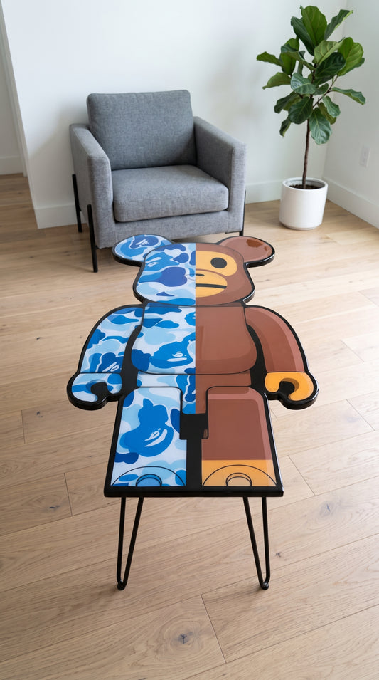BEARBRICK / BAPE INSPIRED TABLE - BLUE (4'x2')