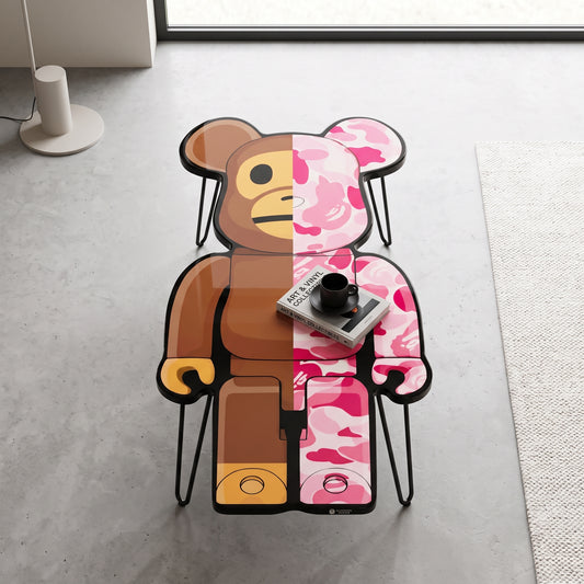 BEARBRICK / BAPE INSPIRED TABLE - PINK (4'x2')