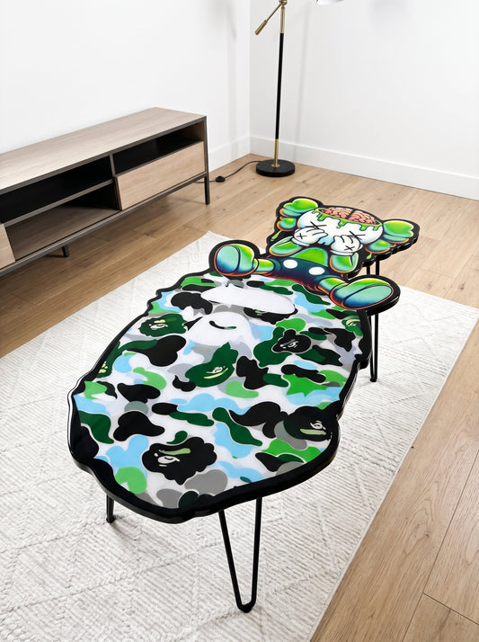 KAWS x BAPE STYLE EPOXY ART TABLE (4'x2')