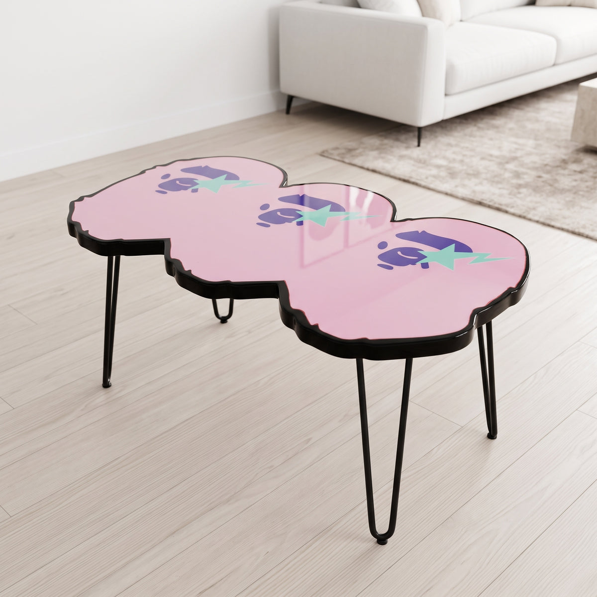 BAPE INSPIRED TABLE - PURPLE (3'x1.5')