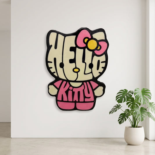 HELLO KITTY INSPIRED WALL ART (1.5'x1')