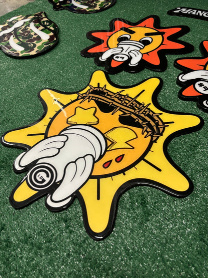 GLO GANG INSPIRED WALL ART - YELLOW (2'x2')