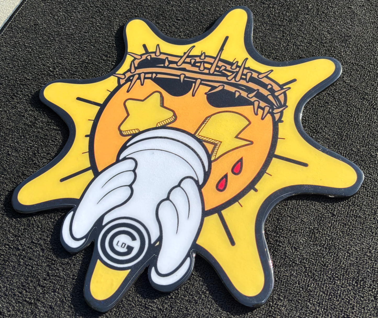 GLO GANG INSPIRED WALL ART - YELLOW (2'x2')