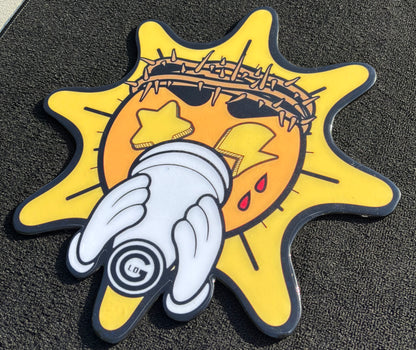 GLO GANG INSPIRED WALL ART - YELLOW (2'x2')