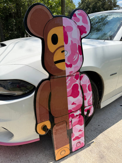 BEARBRICK / BAPE INSPIRED TABLE - PINK (4'x2')
