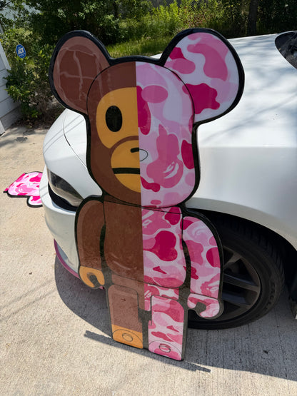 BEARBRICK / BAPE INSPIRED TABLE - PINK (4'x2')