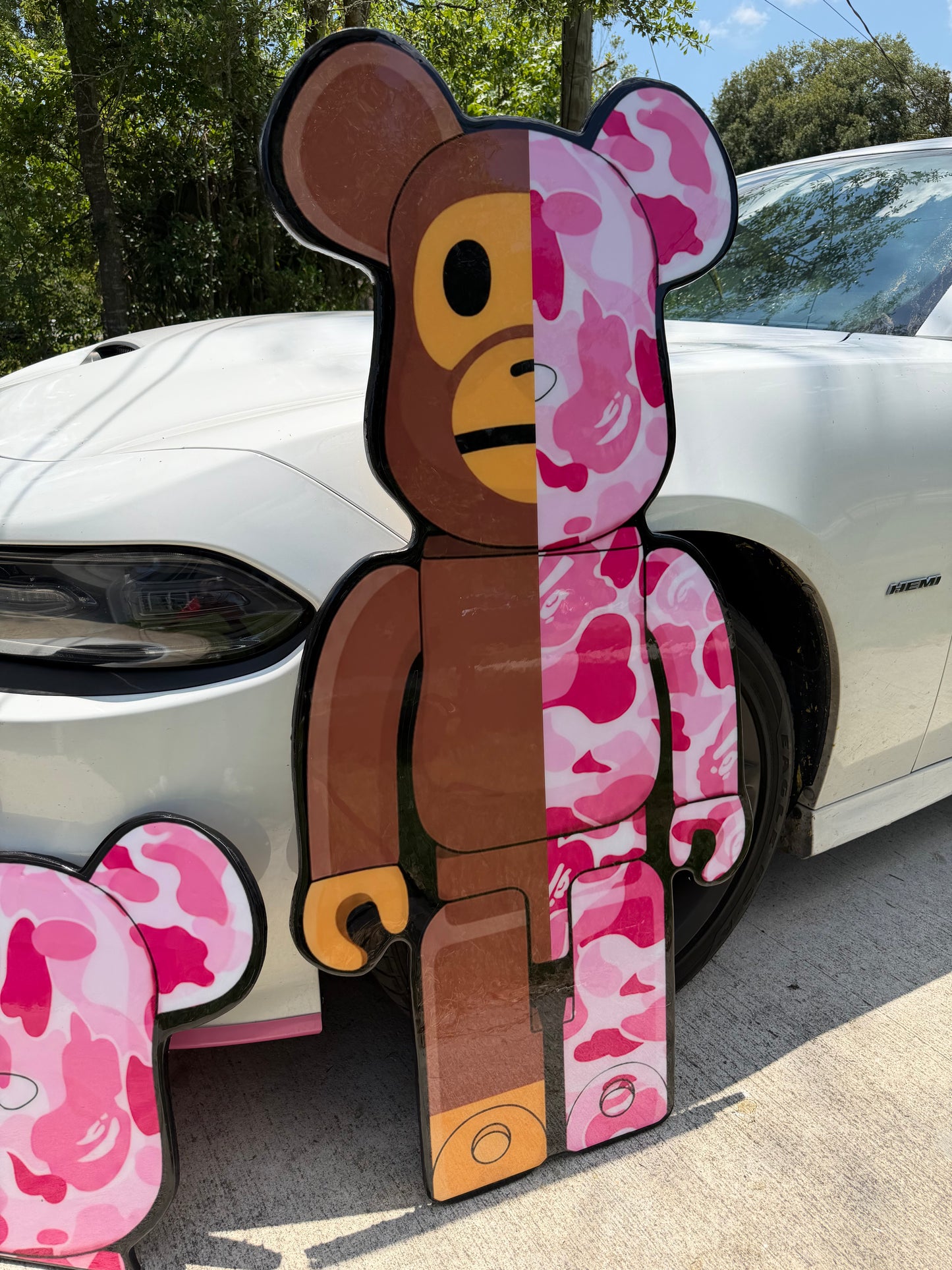 BEARBRICK / BAPE INSPIRED TABLE - PINK (4'x2')