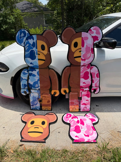 BEARBRICK / BAPE INSPIRED TABLE - BLUE (4'x2')