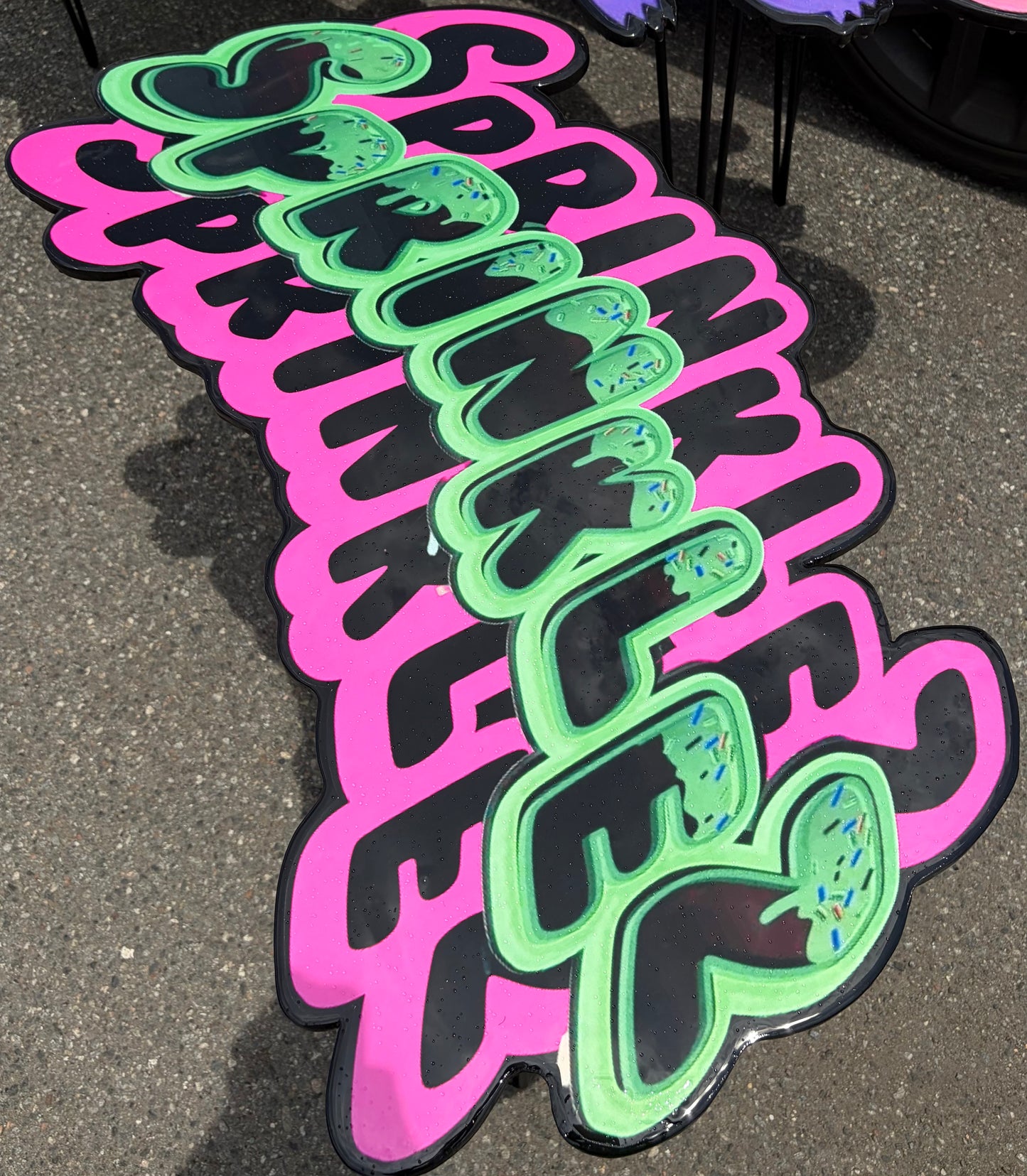 SPRINKLEZ INSPIRED TABLE - NEON (2'x3.5')