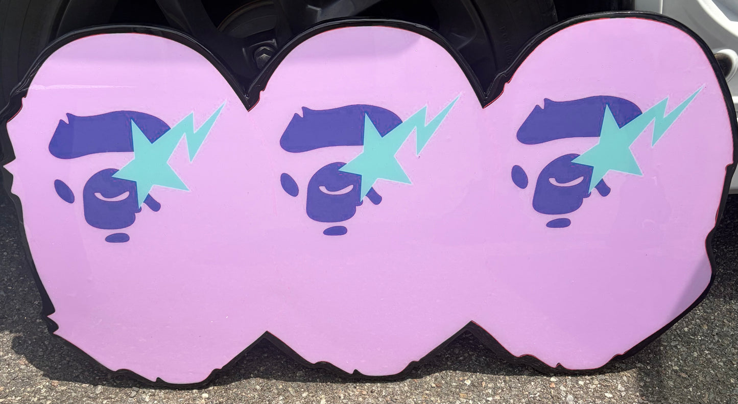 BAPE INSPIRED TABLE - PURPLE (3'x1.5')
