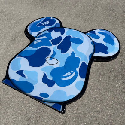 BEARBRICK / BAPE INSPIRED WALL ART - BLUE (2'x2')