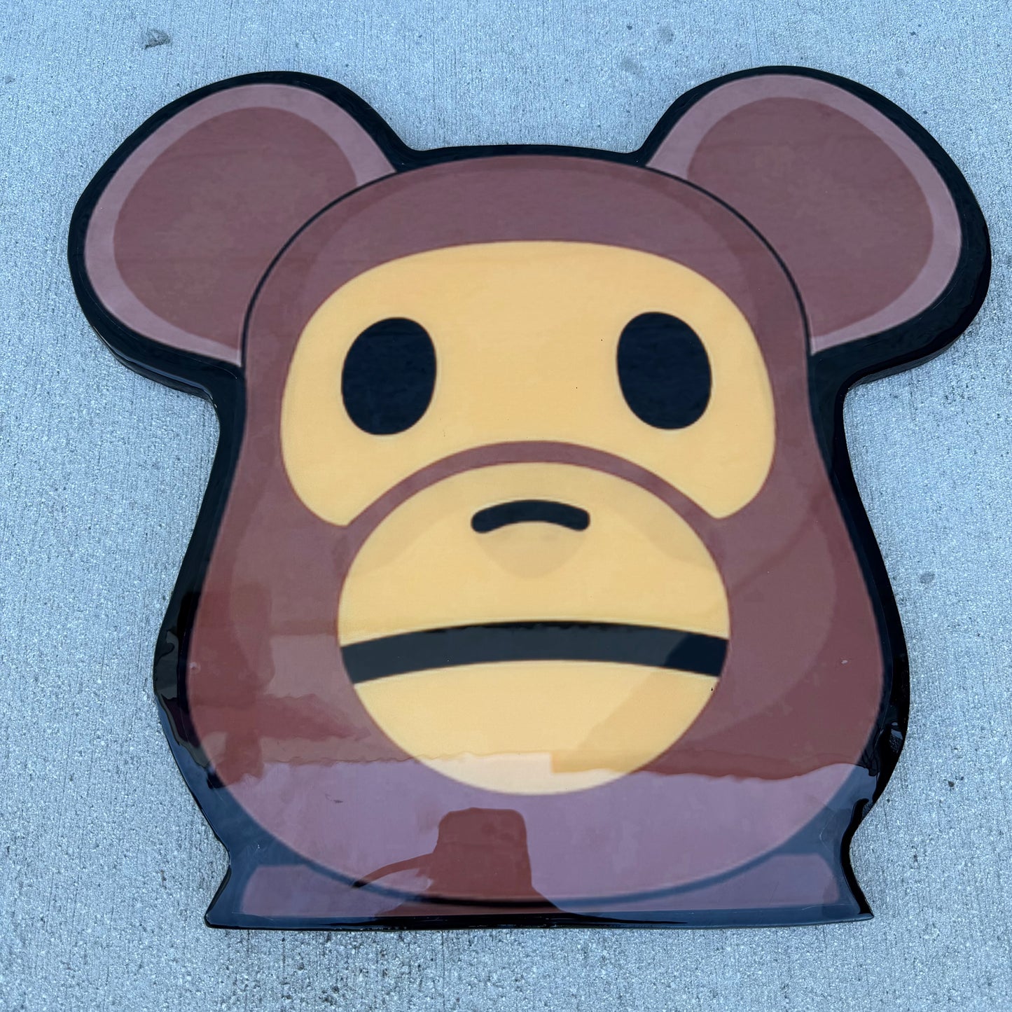 BEARBRICK / BAPE INSPIRED WALL ART - BROWN ('2x2')