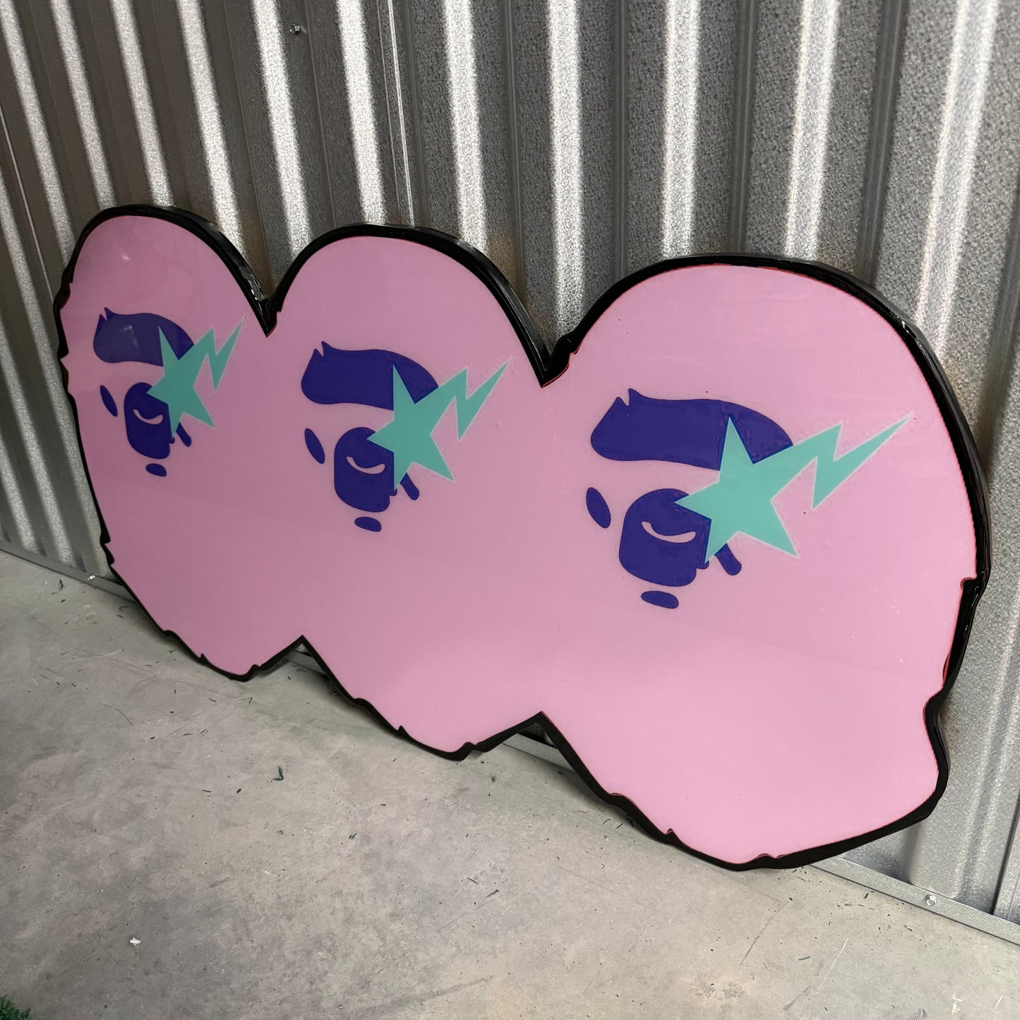 BAPE INSPIRED TABLE - PURPLE (3'x1.5')