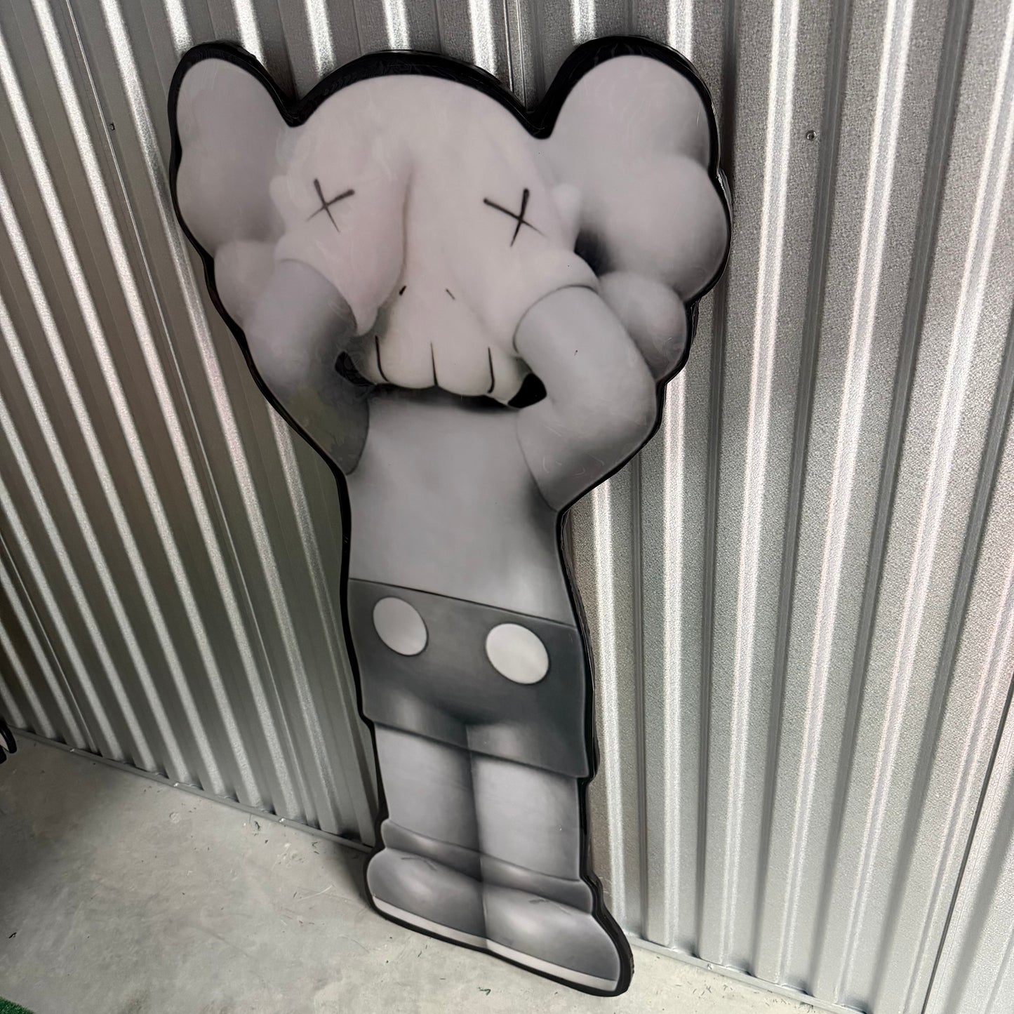 WHITE KAWS INSPIRED WALL ART (2'x4')