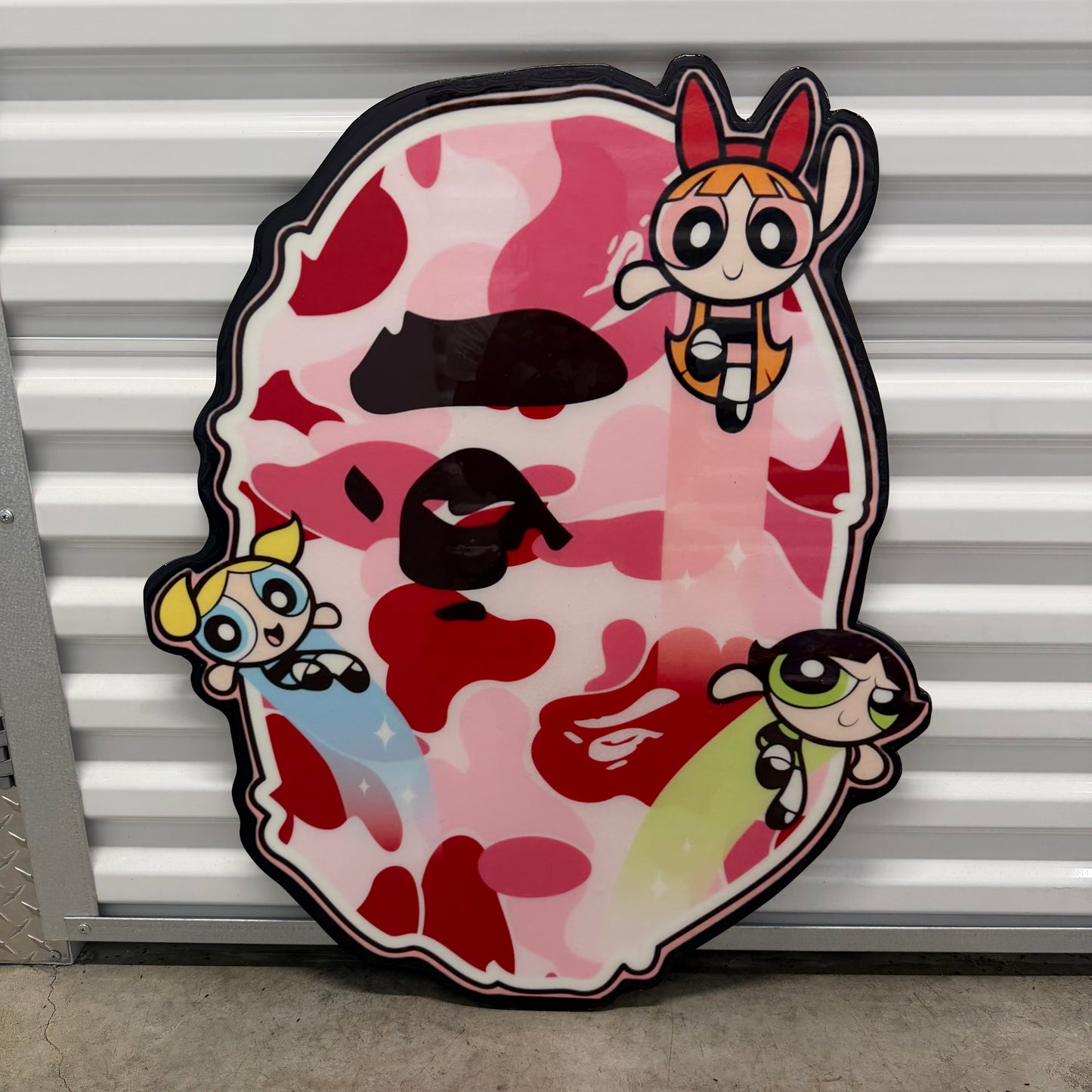 POWER PUFF GIRLS / BAPE INSPIRED WALL ART (2.5'x2')
