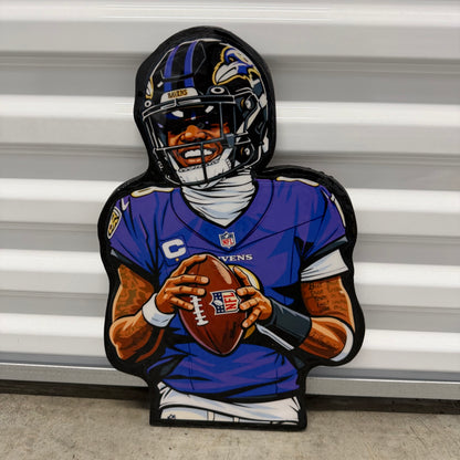 LAMAR JACKSON INSPIRED WALL ART (1.5'x1.5')