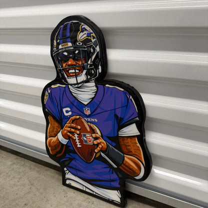 LAMAR JACKSON INSPIRED WALL ART (1.5'x1.5')