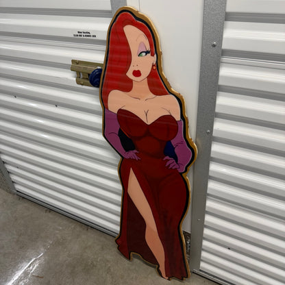 JESSICA RABBIT INSPIRED WALL ART (4'x1.5')