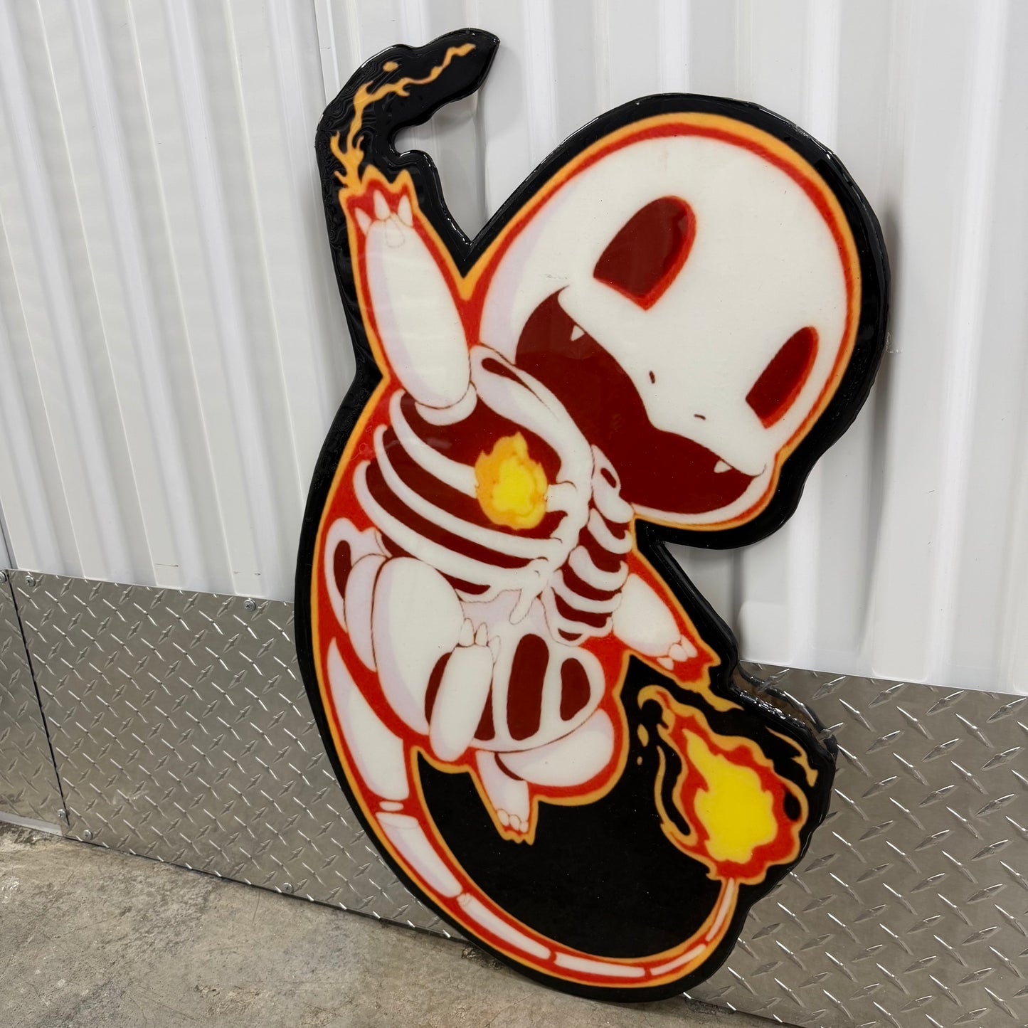 CHARMANDAR SKELTON INSPIRED WALL ART (2.5'x1.5')