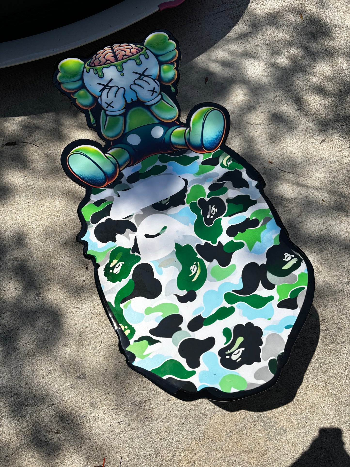 KAWS x BAPE STYLE EPOXY ART TABLE (22”x48”)