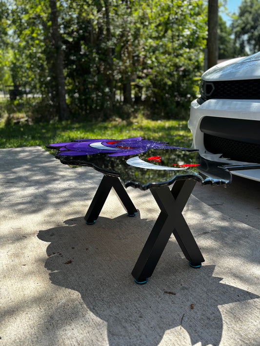 GENGAR INSPIRED EPOXY ART TABLE (22”x38”)