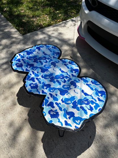 BAPE INSPIRED TABLE - BLUE CAMO (3.5'x2')