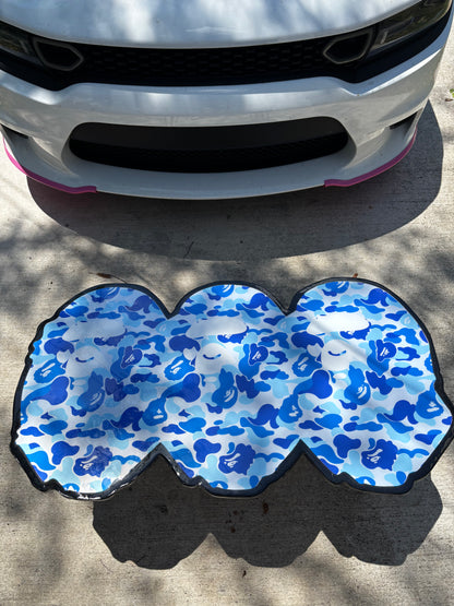 BAPE INSPIRED TABLE - BLUE CAMO (3.5'x2')