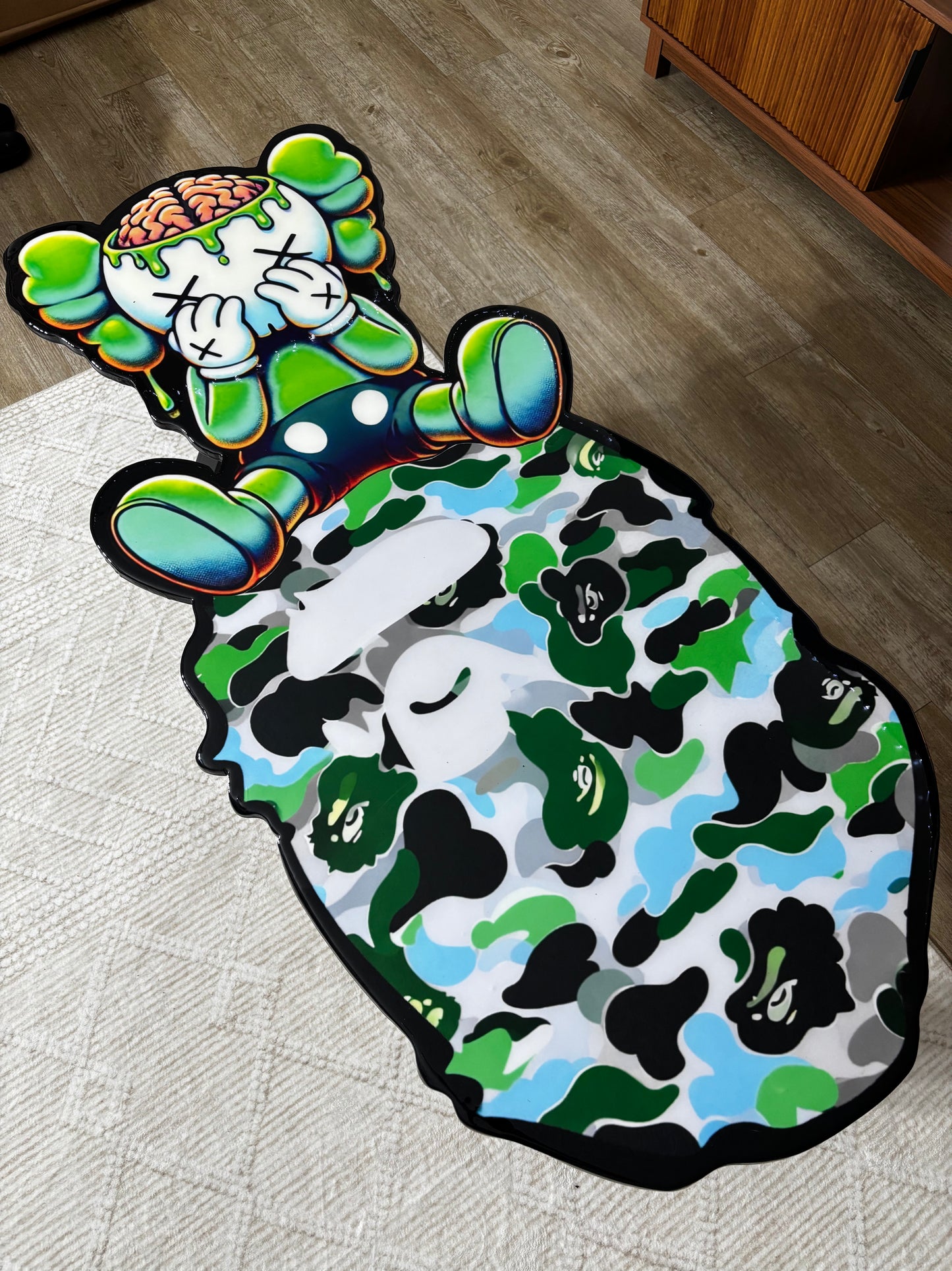 KAWS x BAPE STYLE EPOXY ART TABLE (22”x48”)
