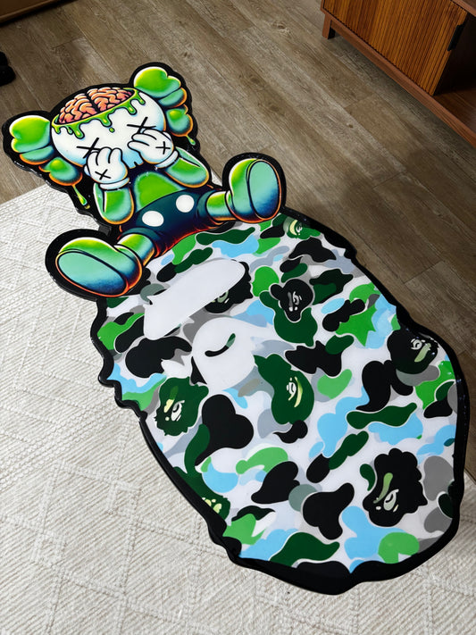 KAWS x BAPE STYLE EPOXY ART TABLE (22”x48”)