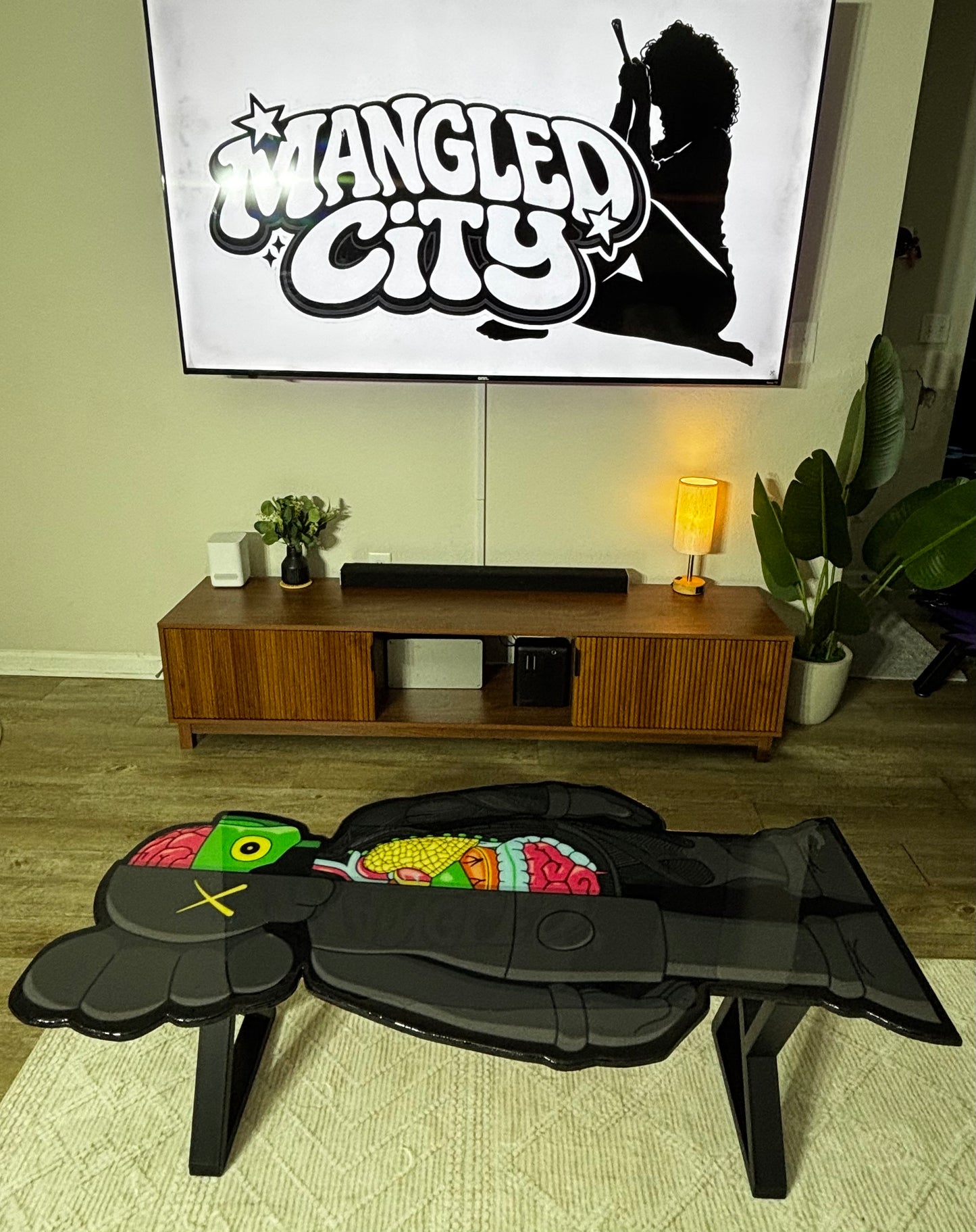 KAWS MULTICOLOR INSPIRED TABLE (4'x2')