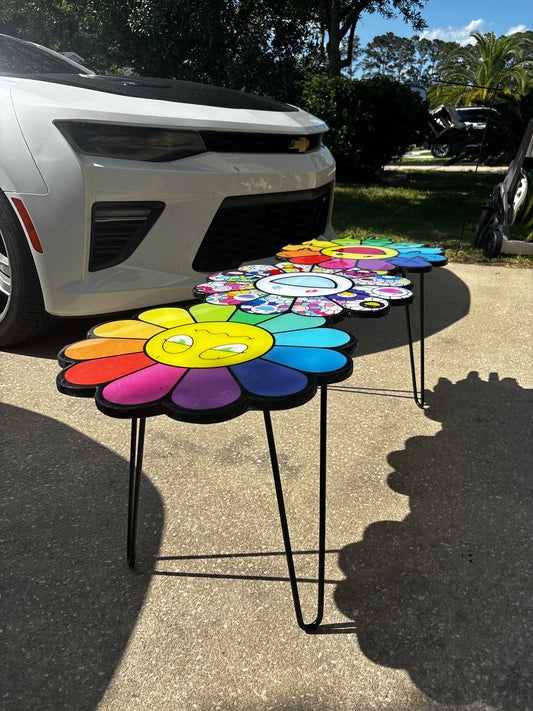 DRIPPING TK FLOWER EPOXY ART TABLE (16”x48”)