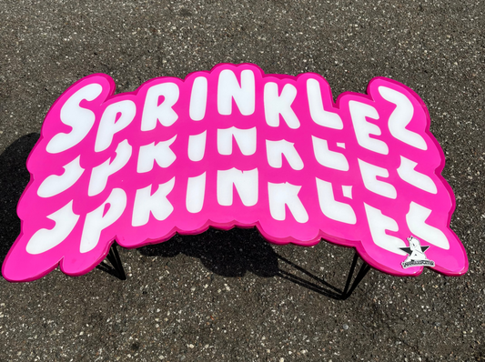 SPRINKLEZ STYLE EPOXY ART TABLE / WALL ART (22"x40")