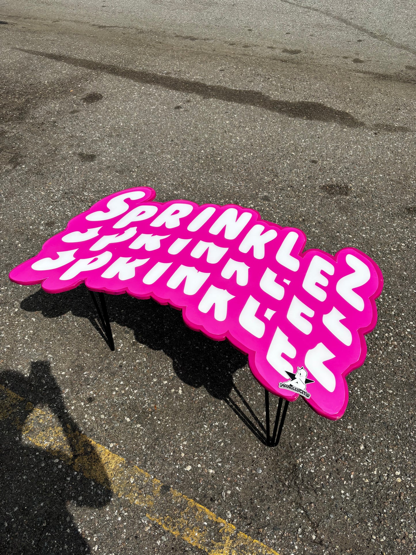 SPRINKLEZ STYLE EPOXY ART TABLE / WALL ART (22"x40")