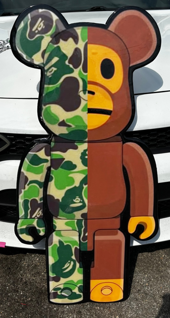 BAPE X BEARBRICK INSPIRED TABLE / WALL ART  SIZE: (48"x22")