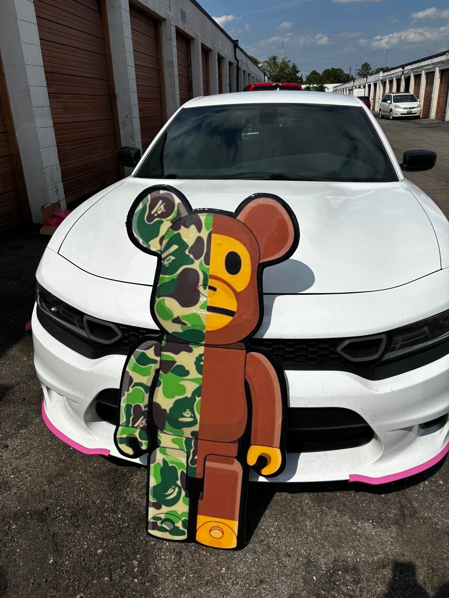 LIFE SIZED BAPE X BEARBRICK INSPIRED TABLE / WALL ART  SIZE: (48"x22")