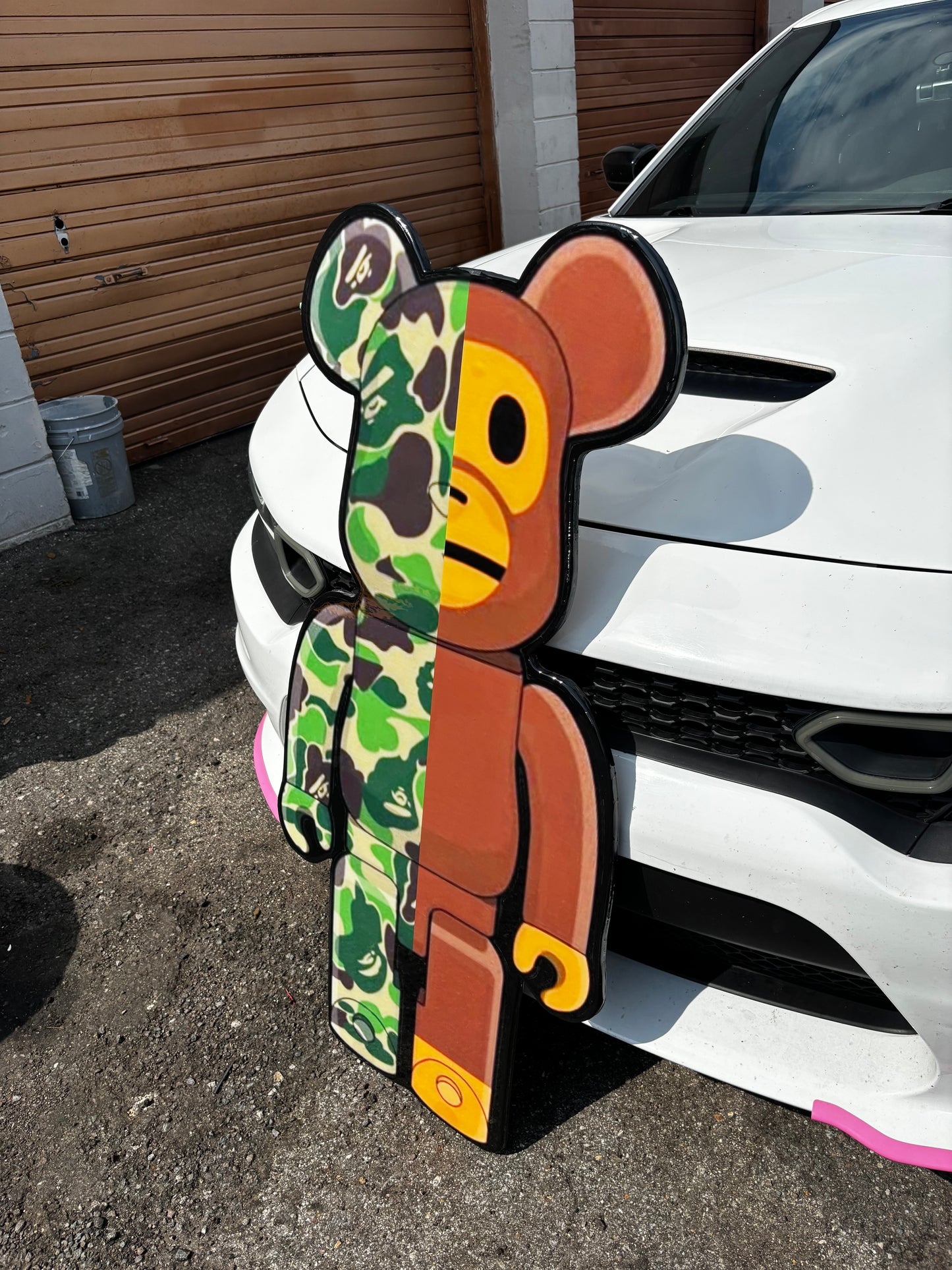 LIFE SIZED BAPE X BEARBRICK INSPIRED TABLE / WALL ART  SIZE: (48"x22")