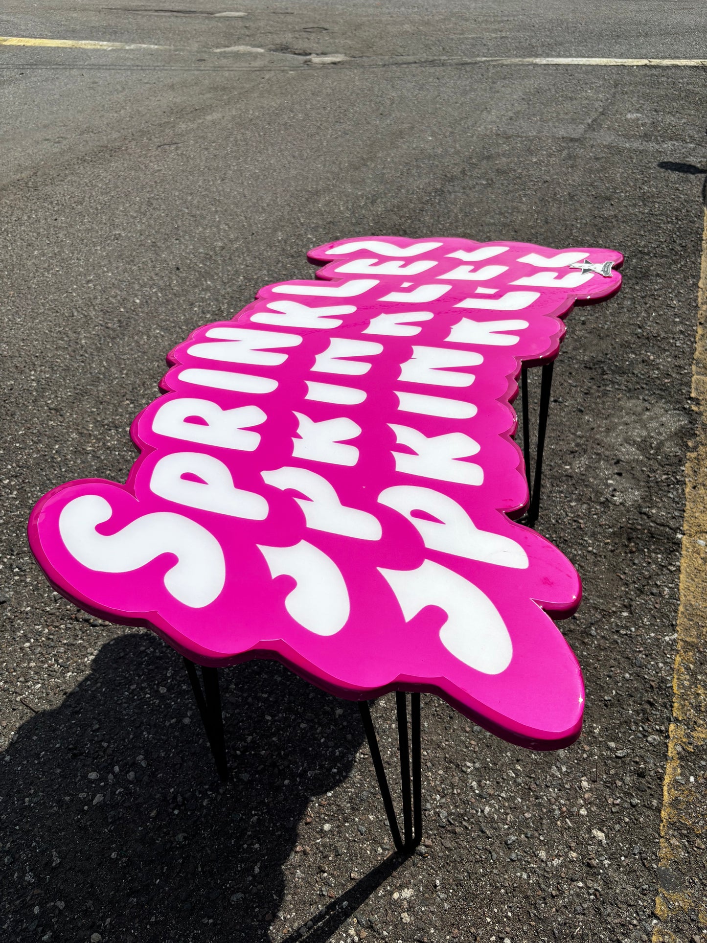 SPRINKLEZ STYLE EPOXY ART TABLE / WALL ART (22"x40")