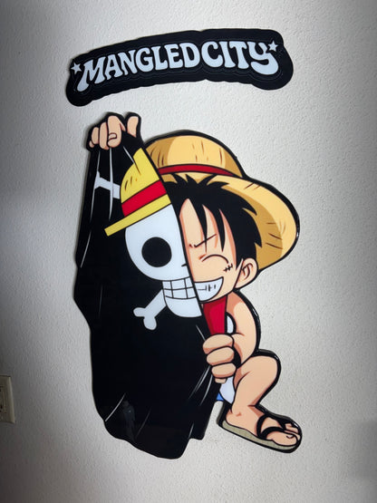 LUFFY PIRATE INSPIRED WALL ART (1.5'x2.5')