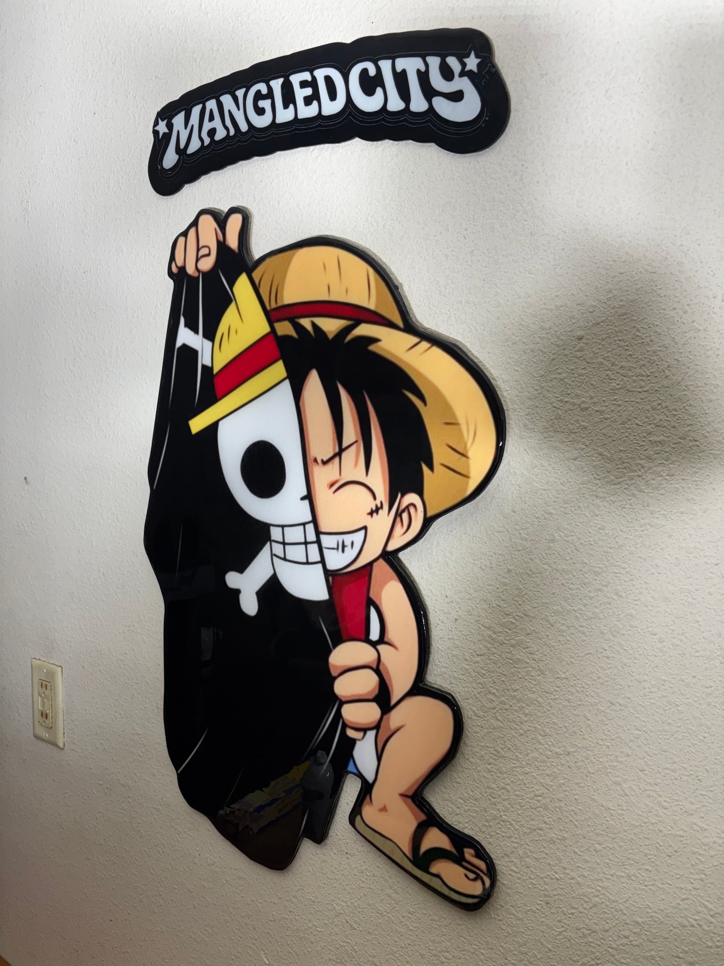 LUFFY PIRATE INSPIRED WALL ART (1.5'x2.5')