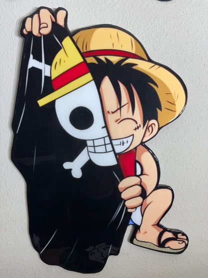 LUFFY PIRATE INSPIRED WALL ART (1.5'x2.5')