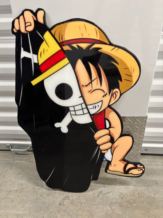 LUFFY PIRATE INSPIRED WALL ART (1.5'x2.5')